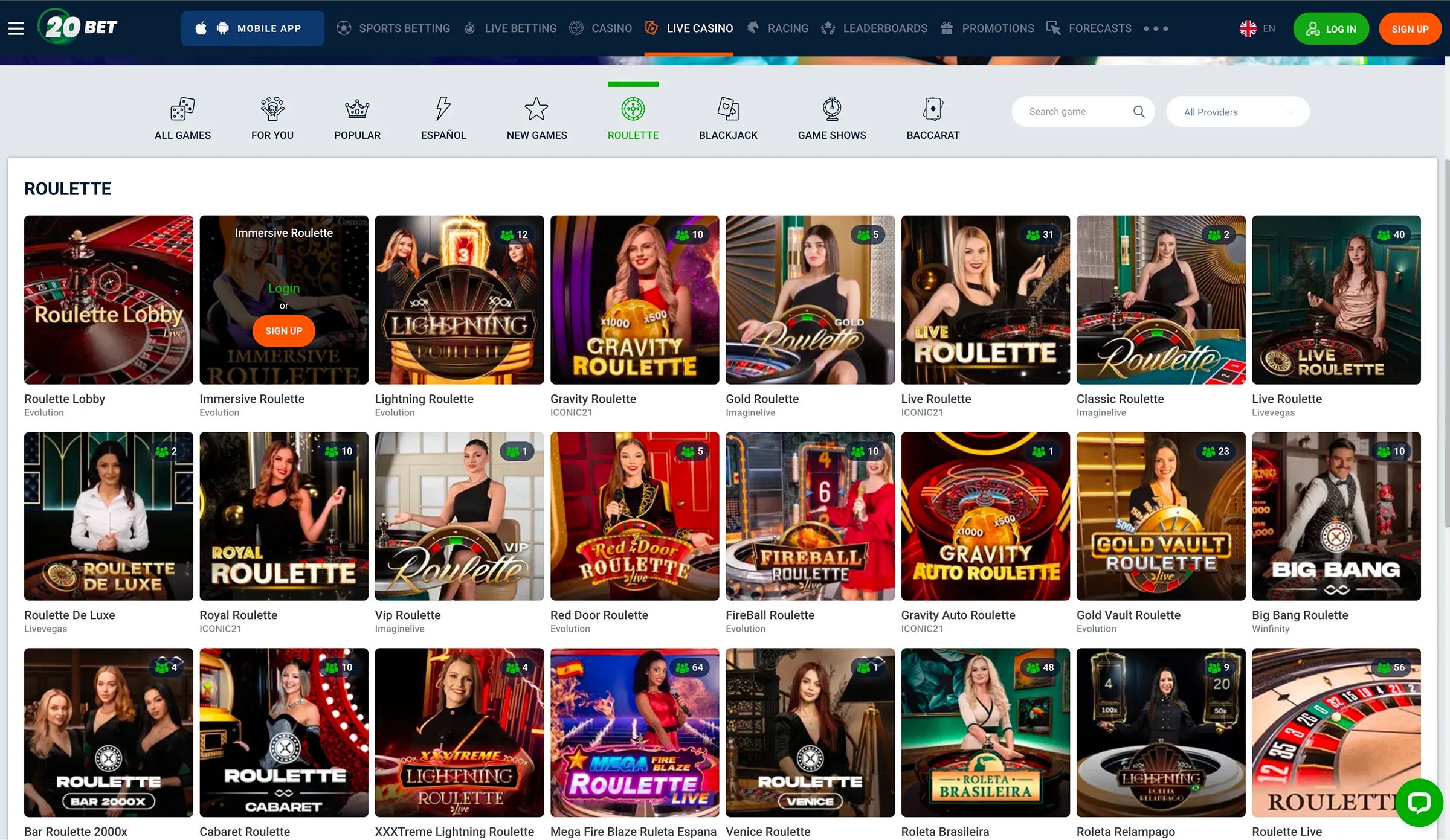 20Bet spletna stran